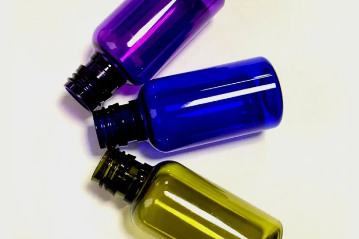 Цветные пластиковые флаконы 50 мл- фото № 10