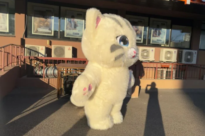 Надувний костюм аніматору Кіт, 4 години роботи, 2.4 м, 60 Вт- фото № 2