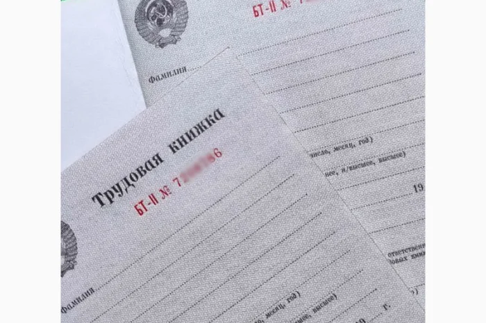 Чистый бланк трудовой книжки старого образца- фото № 2