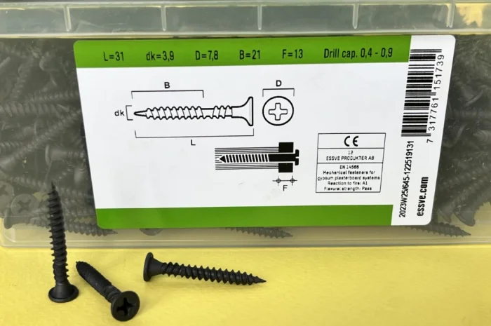 Саморізи ESSVE 3.9*31 мм для гіпсокартону- фото № 5