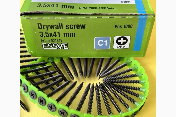 Саморізи ESSVE 521341 для гіпсокартону на стрічці по металу 3,5 мм- фото № 2