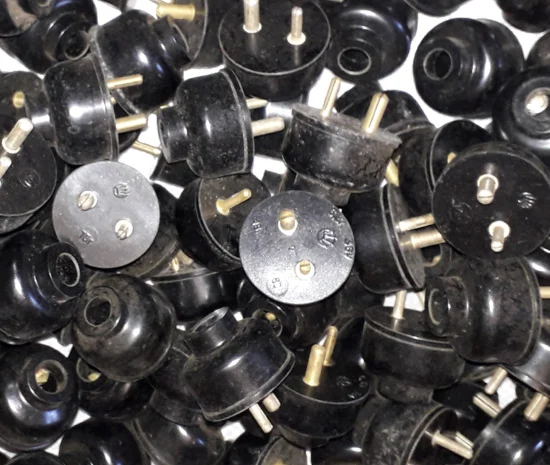 Цилиндрическая двухконтактная вилка 48К- фото № 1