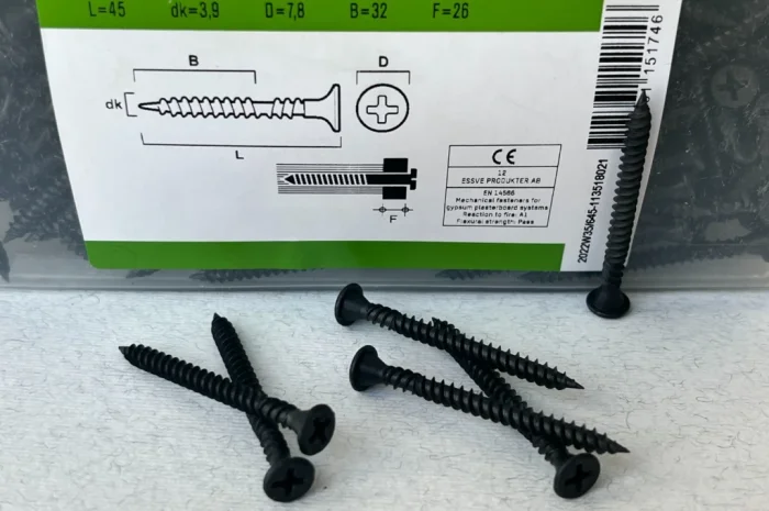 Саморіз ESSVE 3.9*45 мм для гіпсокартону- фото № 3