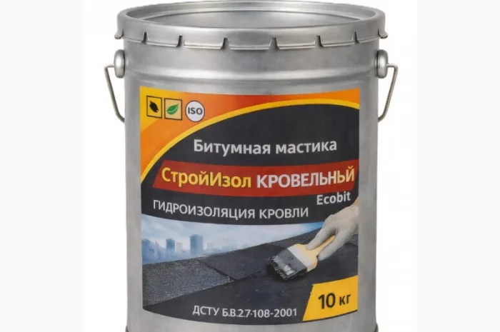 Бітумна мастика 10 кг для покрівлі та гідроізоляції- фото № 1
