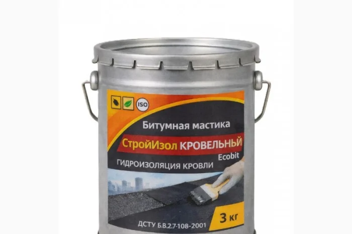 Битумная мастика СтройИзол Кровельный 3,0 кг- фото № 1