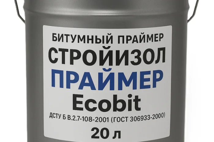 Битумная грунтовка СтройИзол Праймер Ecobit 20 л ДСТУ Б В.2.7-108-2001- фото № 1