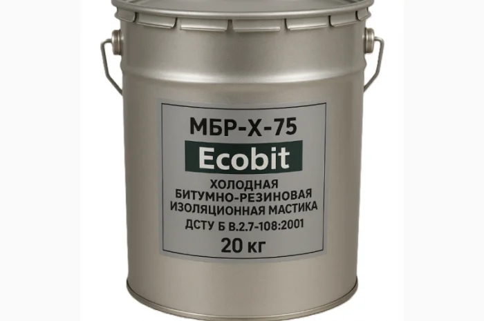 МБР-Х-75 Ecobit Холодна бітумно-гумова ізоляційна мастика 20 кг- фото № 1