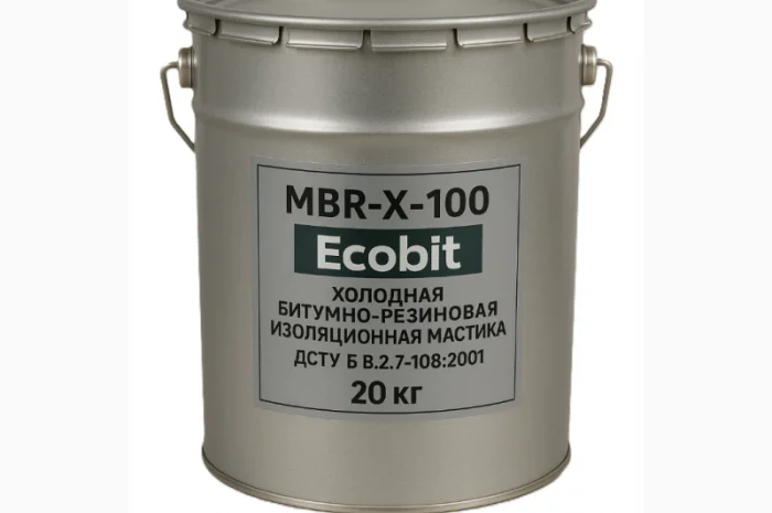 МБР-Х-100 Ecobit Холодна бітумно-гумова ізоляційна мастика 20 кг- фото № 1