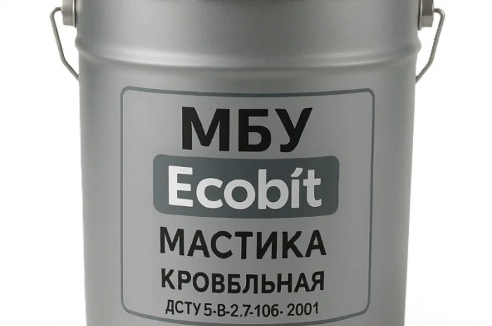 Мастика МБУ Ecobit ГОСТ 30693-2000 20 кг для ремонта кровли- фото № 1