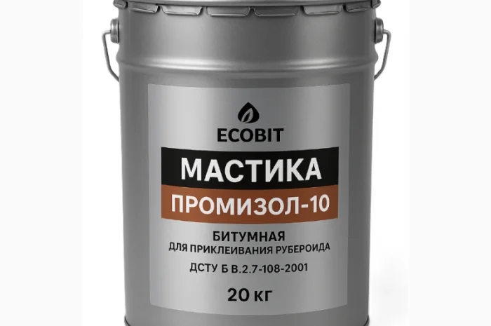 Мастика ПРОМИЗОЛ Ecobit-10 для покрівлі та гідроізоляції 20 кг- фото № 1