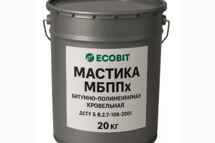 Мастика МБППх Ecobit ДСТУ Б В.2.7-108-2001 ( ГОСТ 32870-2014 ) 20 кг- фото № 1