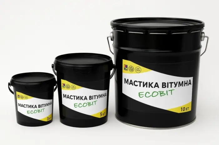 Мастика гідроізоляційна бітумно-латексна МГ-9 Ecobit ДСТУ Б В.2.7-108-2001 20 кг- фото № 5