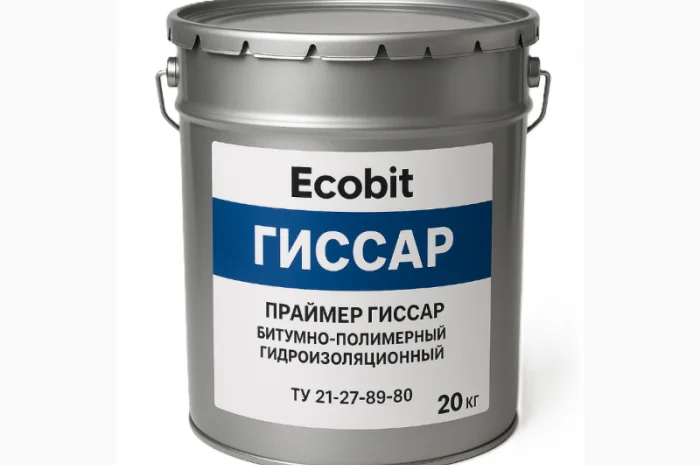 Праймер Гіссар Ecobit – бітумно-полімерний холодний гідроізоляційний 20 л- фото № 1