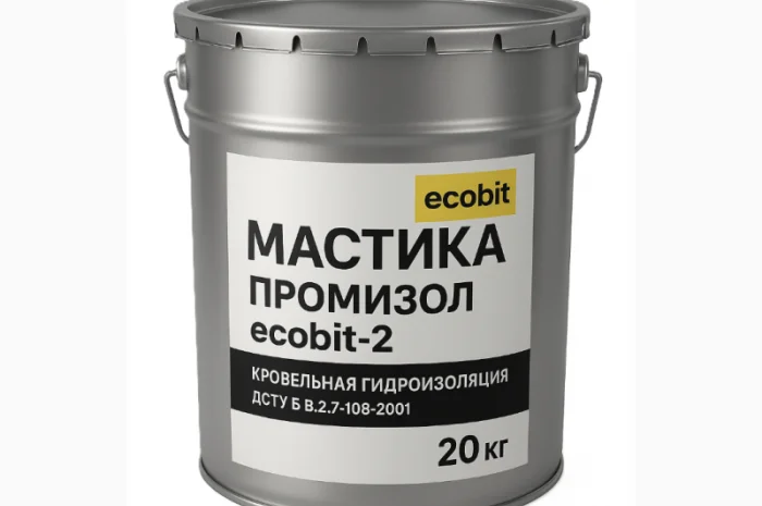 Мастика ПРОМИЗОЛ Ecobit-2 для гідроізоляції даху 20 кг- фото № 1