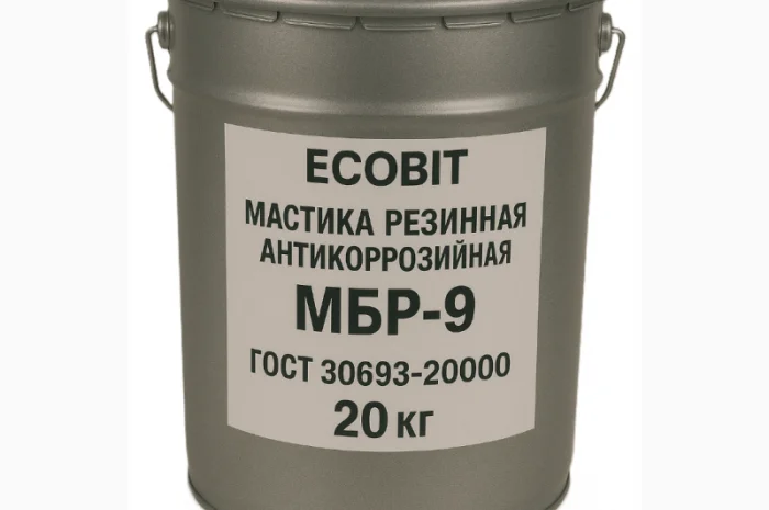 Мастика резино битумная Антикоррозийная МБР-9 Ecobit 20 кг- фото № 1
