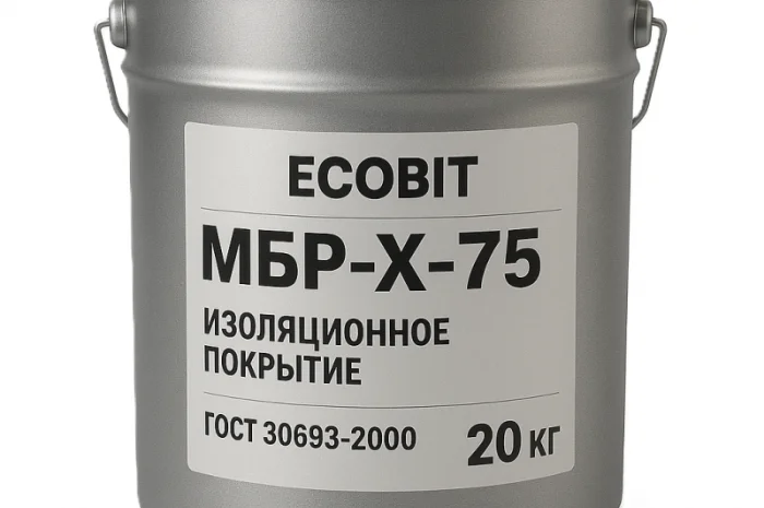 Мастика МБР Х 75 Ecobit для гидроизоляции, 20 кг- фото № 1