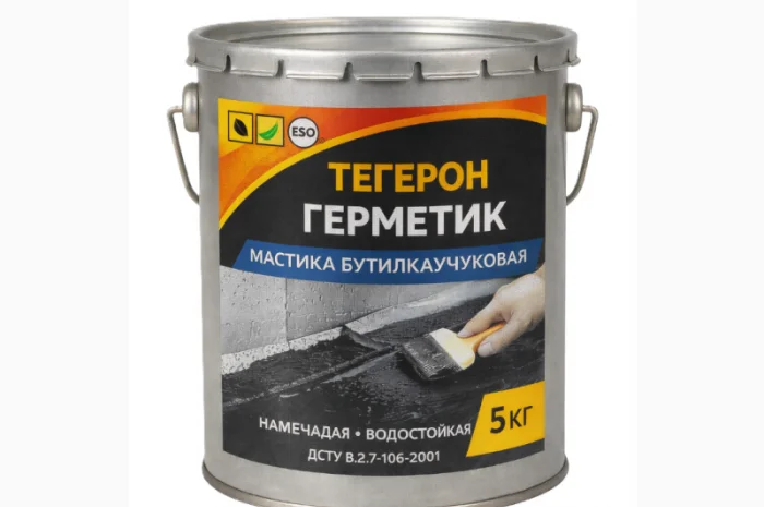 Герметик ТЕГЕРОН ЕКОБІТ 5 кг для гідроізоляції та антикорозії- фото № 1
