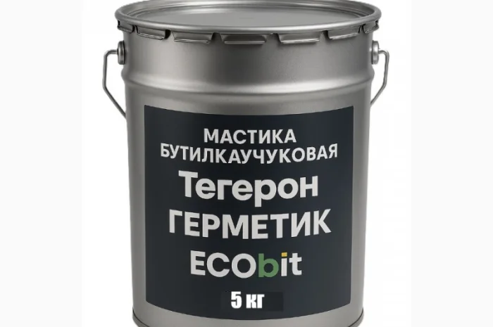 Герметик ТЕГЕРОН ЕКОБІТ 5 кг для гідроізоляції та антикорозії- фото № 2