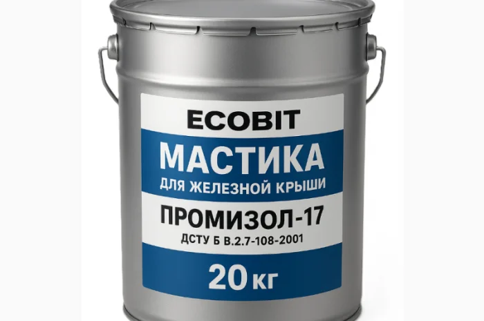 Мастика ПРОМИЗОЛ Ecobit-17 для покрівлі та гідроізоляції 20 кг- фото № 1