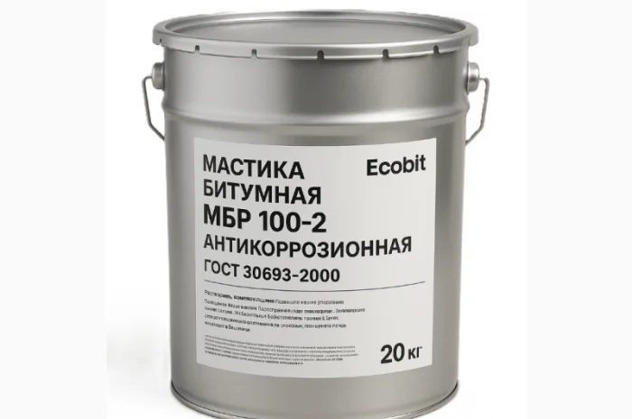 Мастика битумная МБР 100-2 Ecobit для антикоррозионной защиты- фото № 1