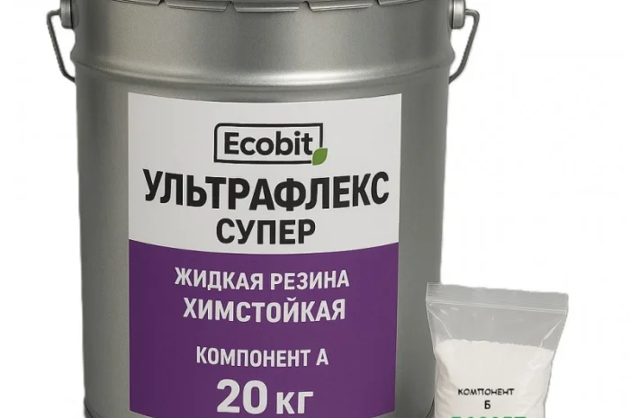 Мастика эластомерная УЛЬТРАФЛЕКС - СУПЕР Ecobit ДСТУ Б В.2.7-108 жидкая резина антикор- фото № 1