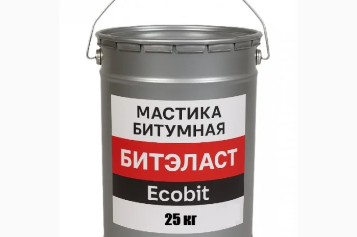 Бітумна мастика БІТЕЛАСТ 25 кг для гідроізоляції- фото № 1