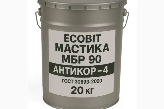 Битумная мастика МБРХ 90 Ecobit Антикор-4 для гидроизоляции 20 кг- фото № 1