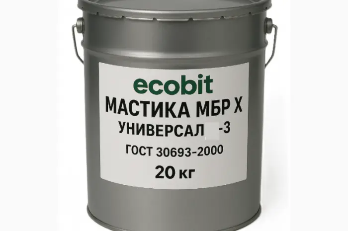 Мастика МБР Х Ecobit Універсал-3 ГОСТ 30693-2000 Ізоляційне покриття 20 кг- фото № 1