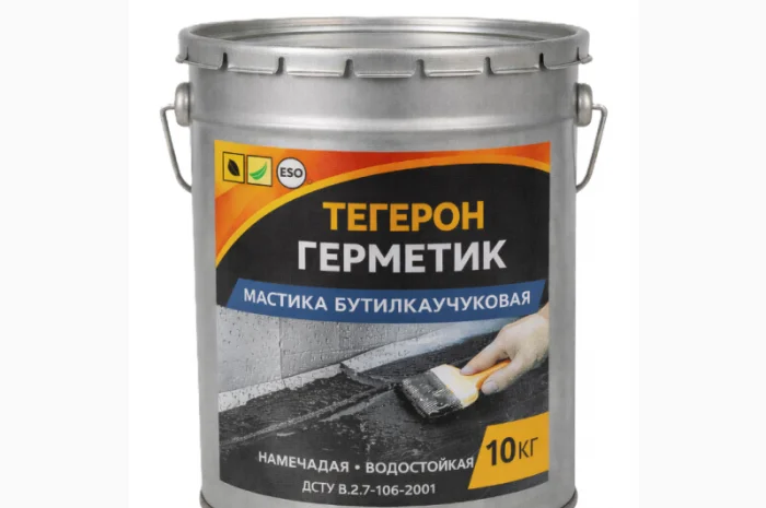 Герметик ТЕГЕРОН ЕКОбІТ 10 кг для гідроізоляції та антикорозійного захисту- фото № 1