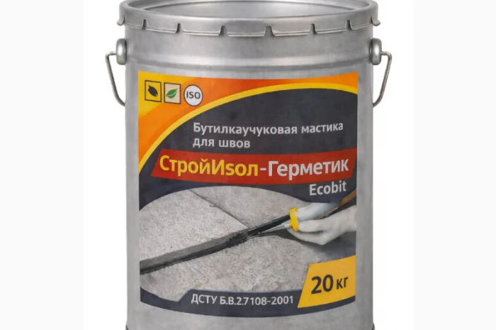 СтройИзол-Герметик ЕКОБІТ – мастика для гідроізоляції та герметизації- фото № 1