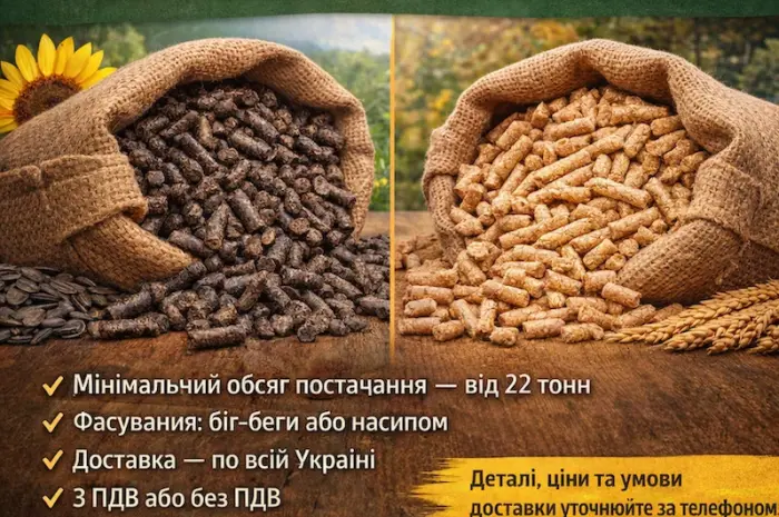 Пелета з лушпиння та гранули з деревини- фото № 1