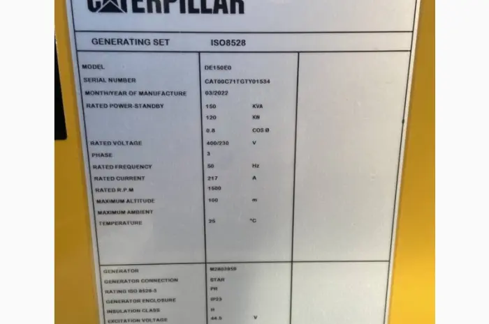 Caterpillar DE150 EO - 150 kVA 2023 г- фото № 8