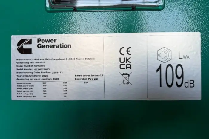 Cummins C500 D5Q - 500 kVA (400 kW) 2025 год- фото № 7