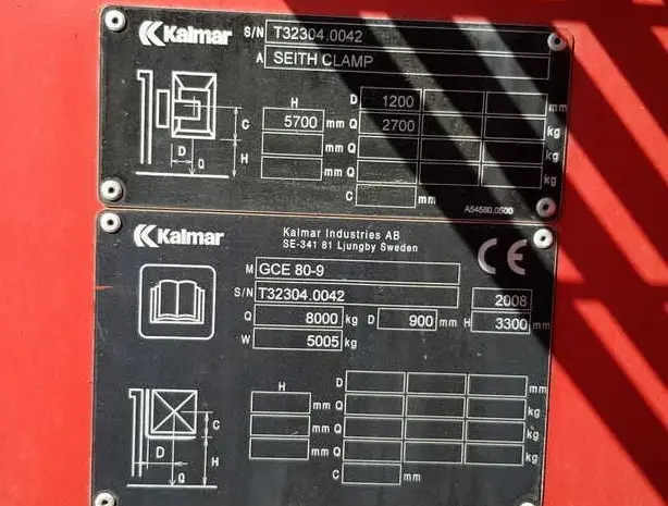 Навантажувач вилковий 8т. Kalmar GCE 80-9- фото № 9