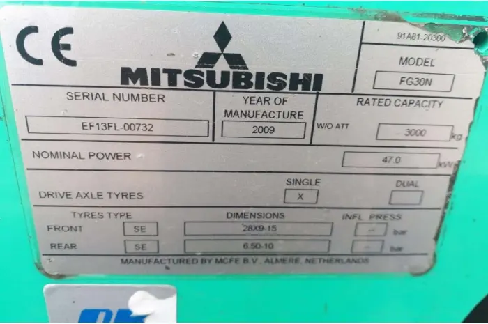 Газовый погрузчик Mitsubishi FG30N- фото № 5