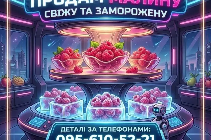 Продам малину свіжу та заморожену- фото № 1