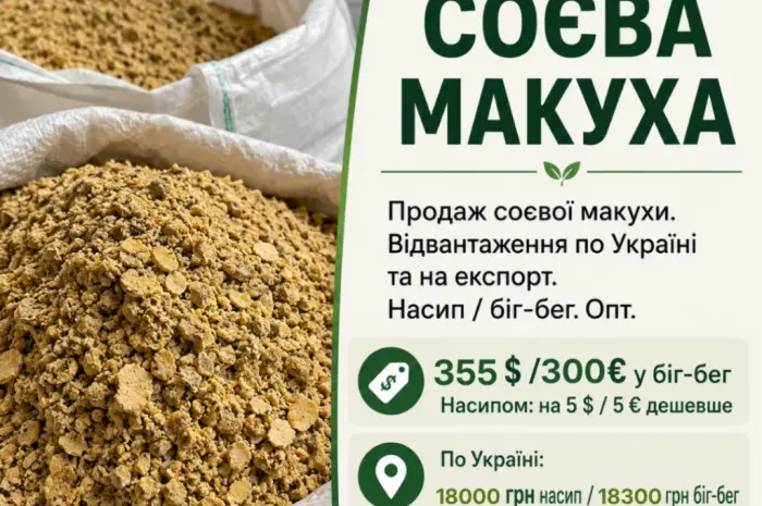 Макуха соєва оптом | Україна / експорт- фото № 1