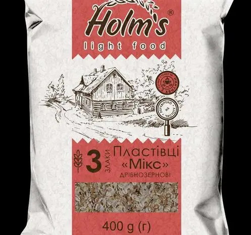 Хлопья Микс 3 злака ТМ «Holm’s»- фото № 1