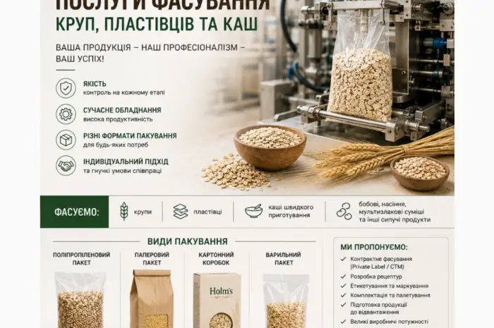 Виробляємо. Фасуємо. Послуги. ВТМ- фото № 1