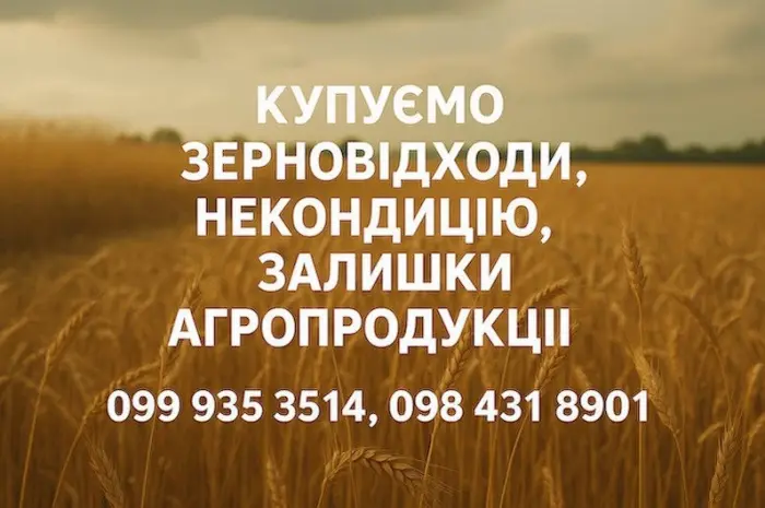 Закупівля некондиційного зерна та зерновідходів- фото № 1