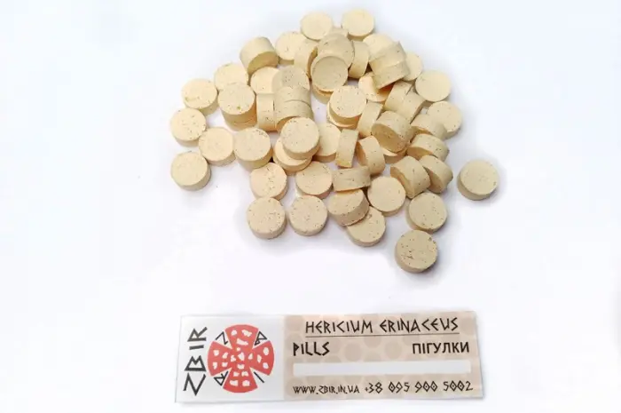 Їжовик Гребінчастий (Hericium erinaceus) у пресованих пігулках- фото № 2