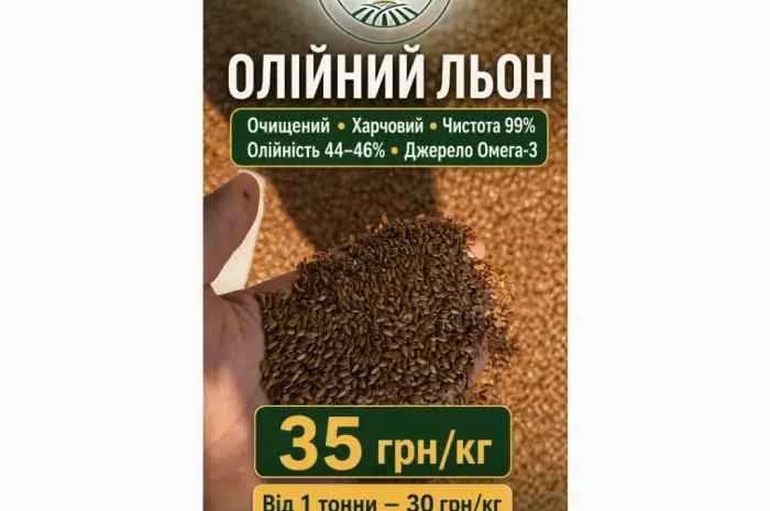 Льняное масло (коричневое) очищенное пищевое- фото № 1