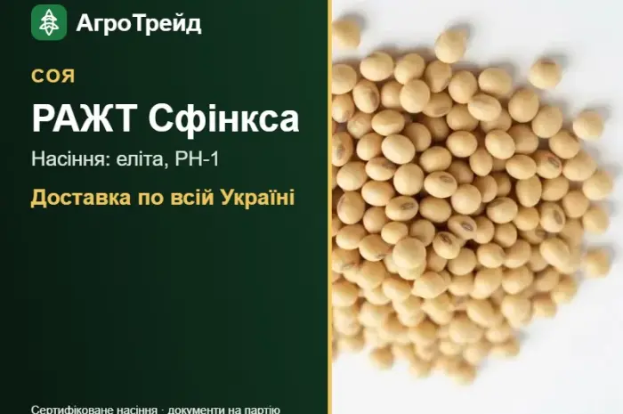 Соя РАЖТ Сфінкса — насіння- фото № 1