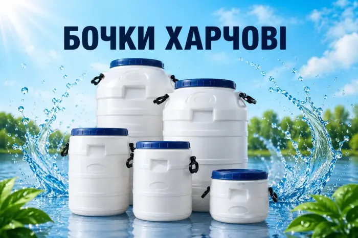Бочка 50 л для води бiла харчова- фото № 1