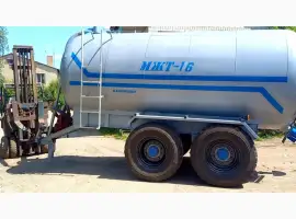 Зображення для оголошення Вакумна бочка МЖТ-16 на пневмоподушках з розкидачем 12-14м