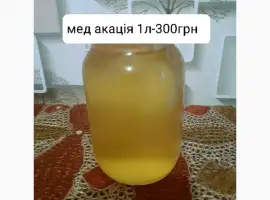Зображення для оголошення Продам натуральный бджолиний мед з акації 1л 300грн