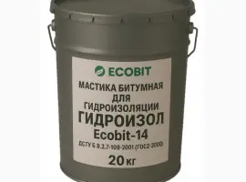 Зображення для оголошення Мастика битумная для гидроизоляции ГИДРОИЗОЛ Ecobit-14 ДСТУ Б В.2.7-108-2001 20 кг