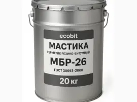 Зображення для оголошення Герметик резино-битумный МБР-26 Ecobit ГОСТ 30693-2000 Кровельный 20 кг