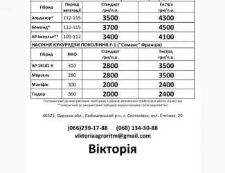 Зображення для оголошення Посівний матеріал