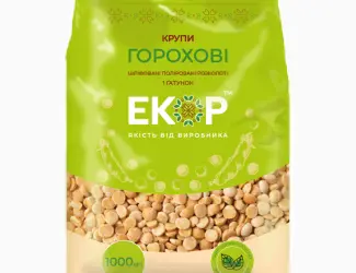 Зображення для оголошення Крупи горохові фасовані 1кг від виробника ТМ ЕКОР
